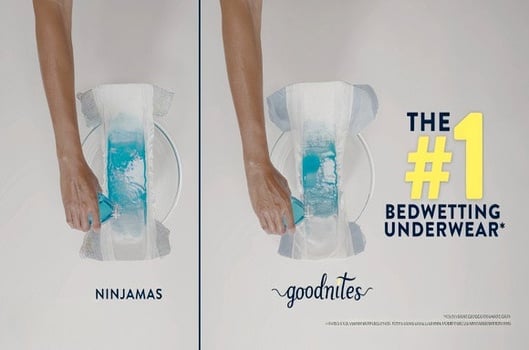 Goodnites 3 Water Bottles Visual